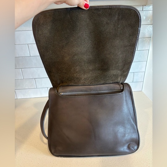 Vintage COACH Legacy Slim Hipster Crossbody Saddle Bag Smooth Brown Leather 9134 - Picture 8 of 10